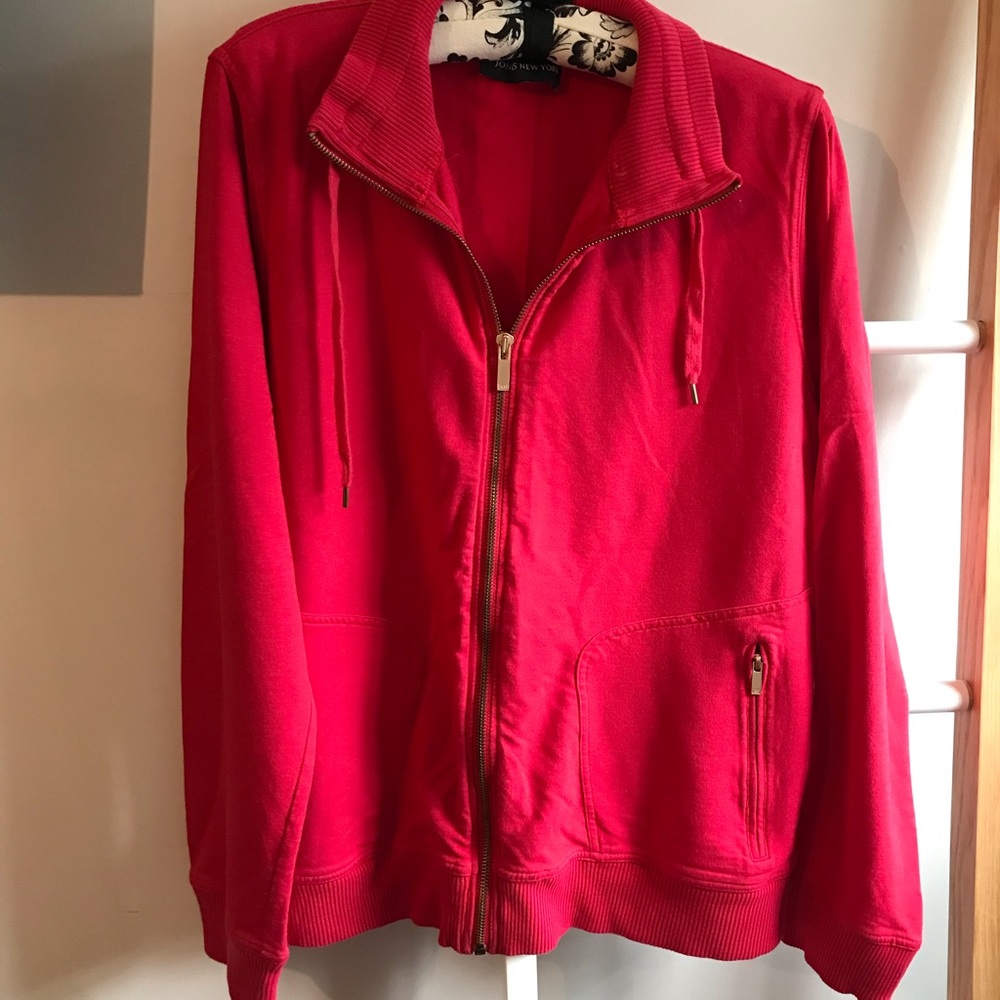 Jones New York red 1x track jacket